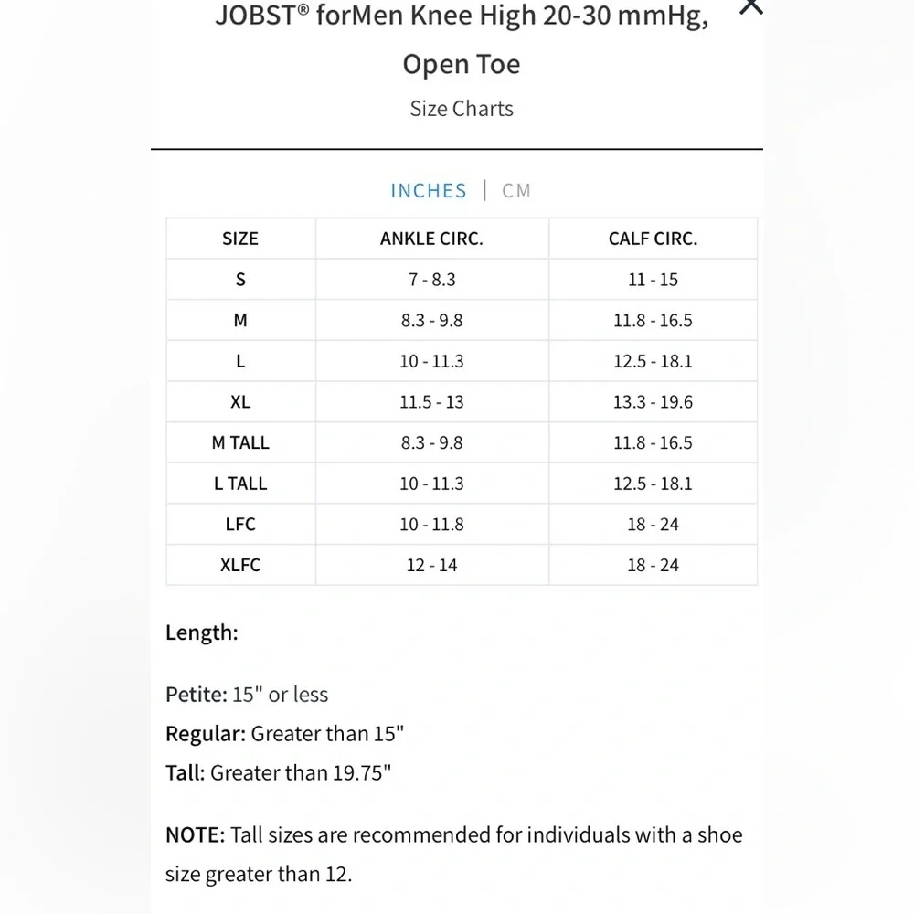JOBST for Men 2 Pair Compression Stockings Knee High 20-30 mmHg Open Toe Size L‎